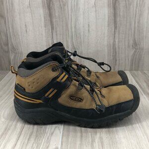 Keen Hiking Shoes Kids Size 4 Targhee Brown Leather Outdoor Shoes
